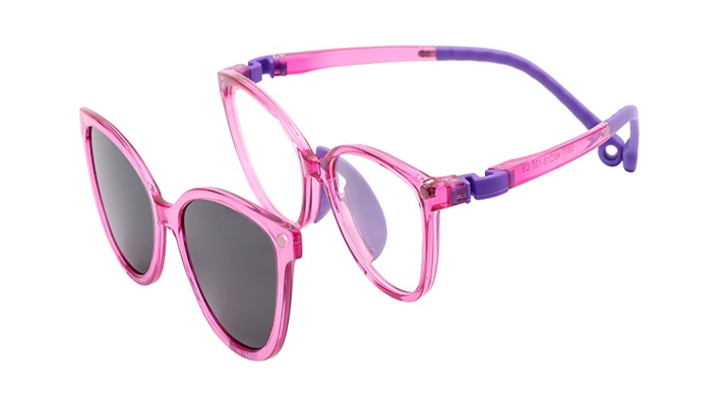 Magnetic clip-on kid's frames